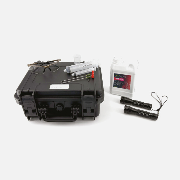 Kontrastmittel Motoröl: Lecksuche-Set Pack Pro UV Oil Red | FluoTechnik
