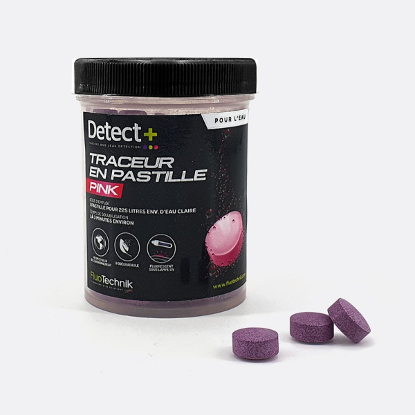 Fluoreszierende Farbstofftabletten, rosa – Topf mit 100 Tabletten