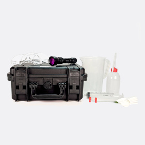 Tracer- und Lecksuch-Sets 4 FARBEN + 2 INKOLORE + 4 ABDICHTUNGSBALLONS - PACK PRO EXPERT UV-LAMPE 6W