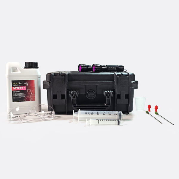 Kontrastmittel Motoröl: Lecksuche-Set Pack Pro UV Oil Red | FluoTechnik
