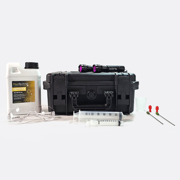 Kontrastmittel Motoröl: Lecksuche-Set Pack Pro UV Oil | FluoTechnik