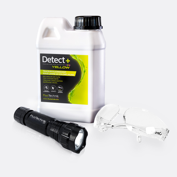 DETECT+ Yellow Kit und UV-Lampe - TASCHENLAMPE - Hohe Präzision - 365nm