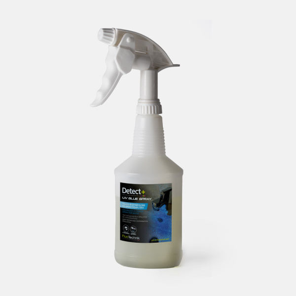 UV Marker für hygiene-kontrollen , fluoreszierend, farblos – UV BLUE SPRAY